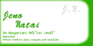 jeno matai business card